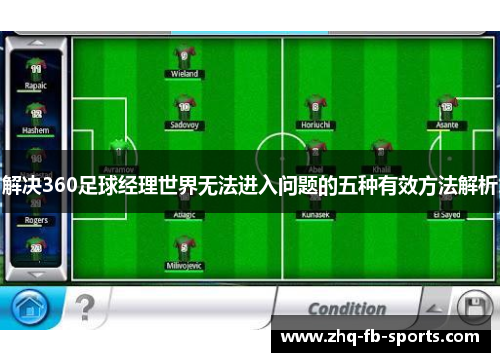 解决360足球经理世界无法进入问题的五种有效方法解析